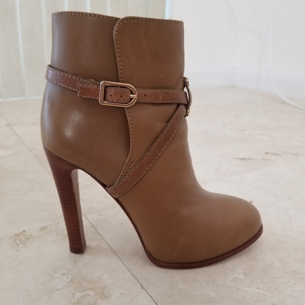 Real leather stiletto ankle boot